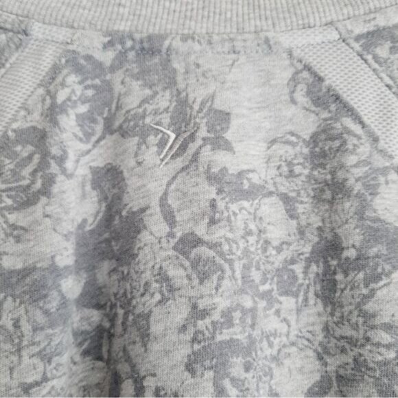 OLD NAVY Active Sweatshirt Mesh Panel Floral Pattern Grey Sz XXL - Picture 11 of 12